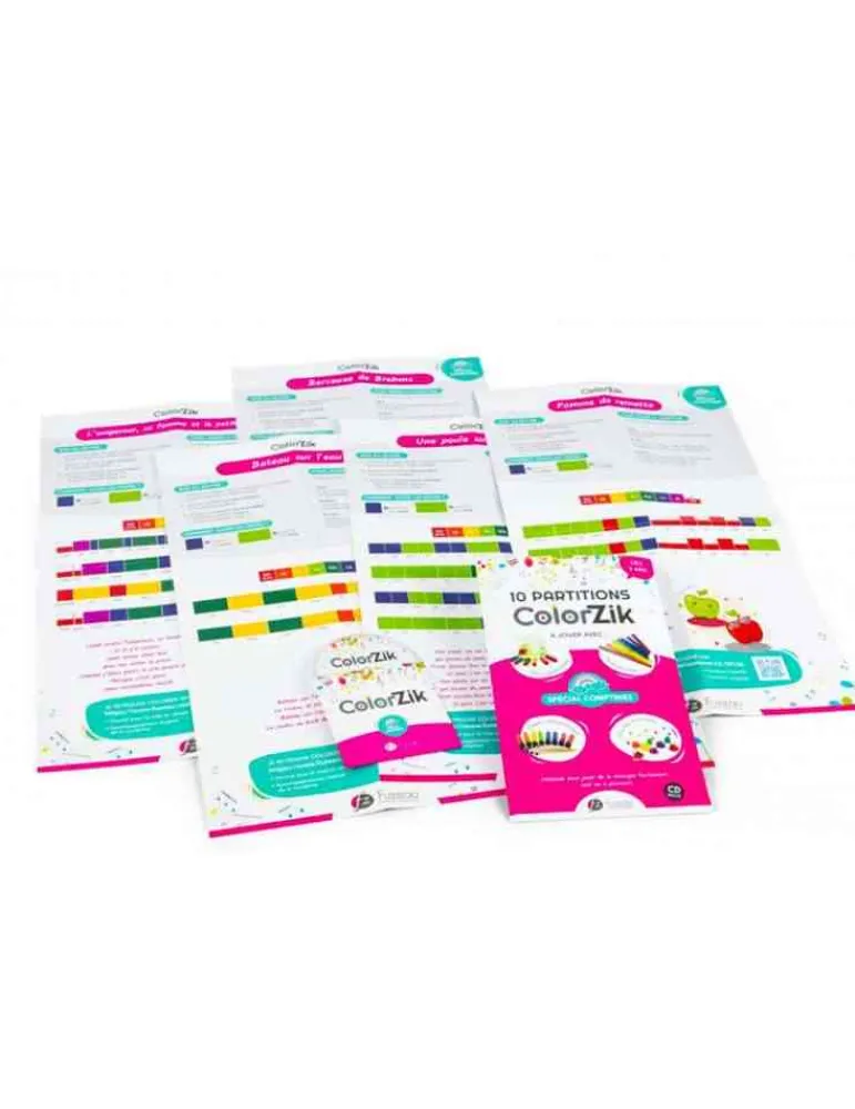 Fuzeau Colorzik comptine - - apprendre la musique Discount