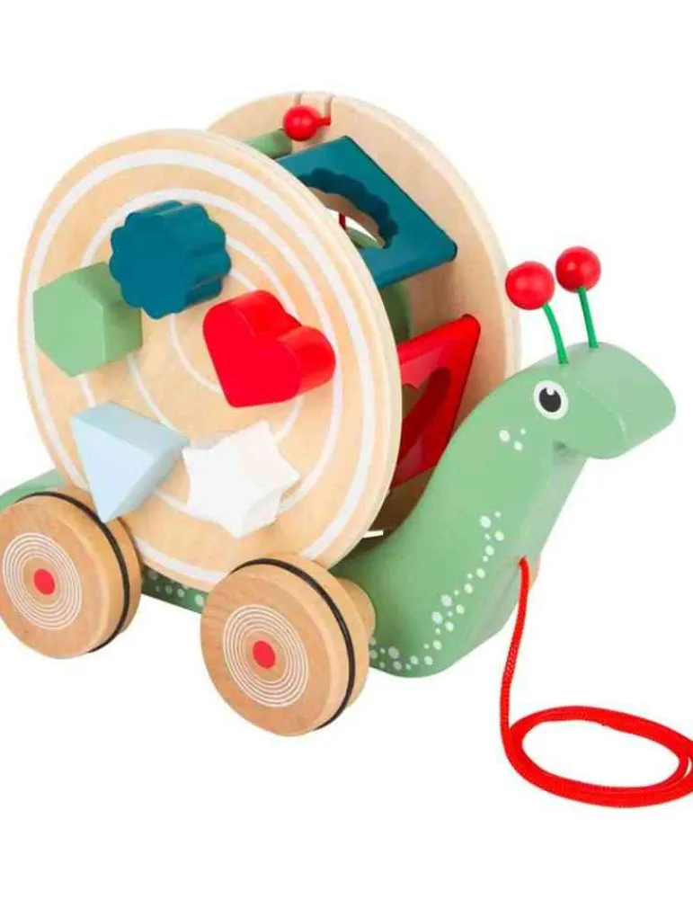Small Foot Escargot à tirer et à encastrer en bois - jeu d'éveil Clearance