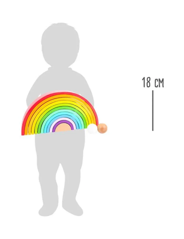 Small Foot Grand arc en ciel XL en bois - - jeu d'éveil montessori Shop