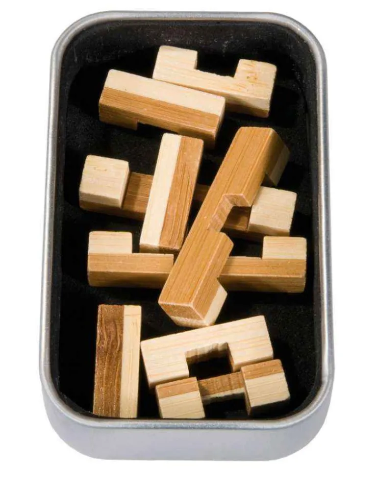 Fridolin IQ Test - Casse Tête 3D Puzzle Block 2- en Bambou Cheap