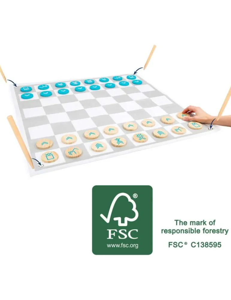 Small Foot Jeu de dames et échecs active FSC - Sale