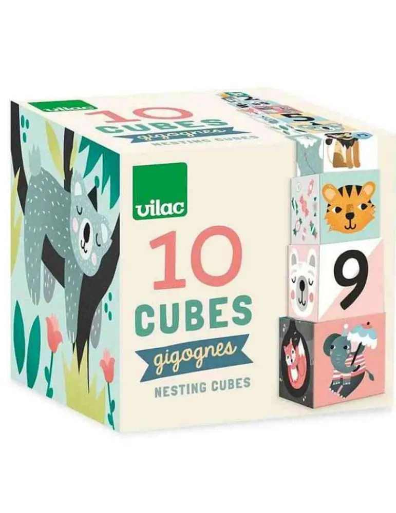 Vilac Les cubes gigognes les animaux de Discount