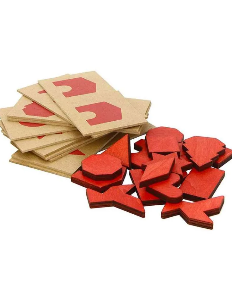 Goula Perception tactile 1 - formes planes - jeu éducatif Montessori - Sale