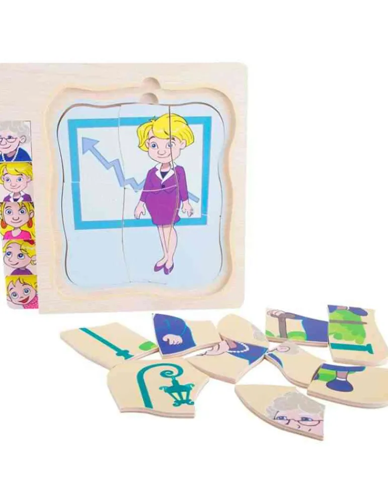 Small Foot Puzzle à étage en bois - La vie de grand mère - Cheap
