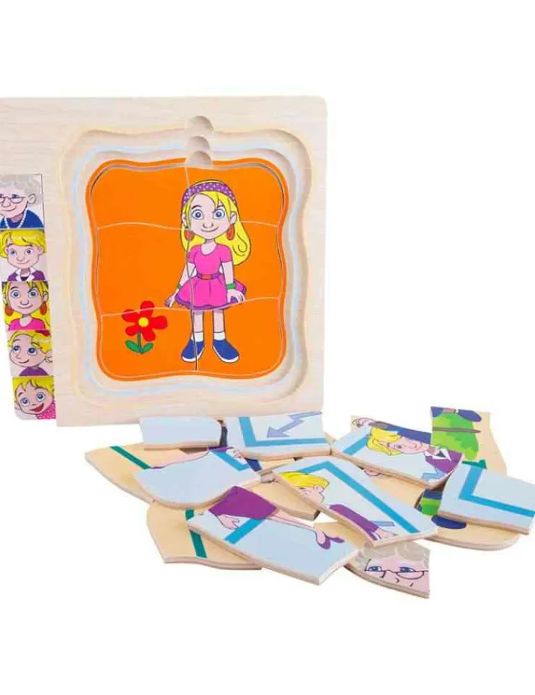 Small Foot Puzzle à étage en bois - La vie de grand mère - Cheap