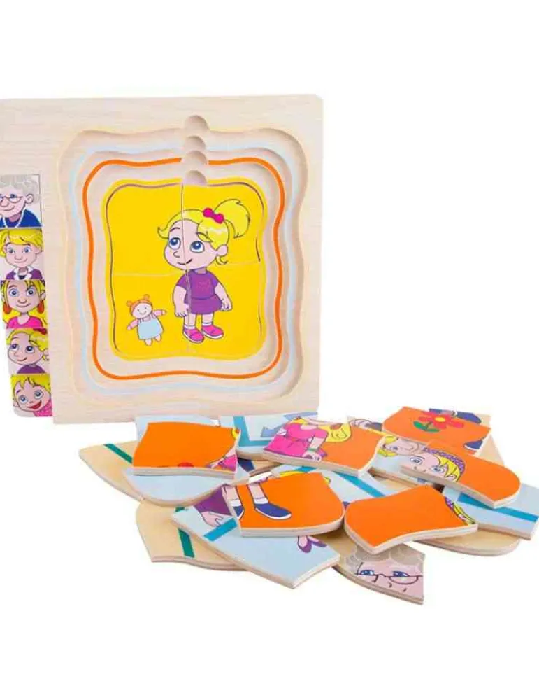 Small Foot Puzzle à étage en bois - La vie de grand mère - Cheap