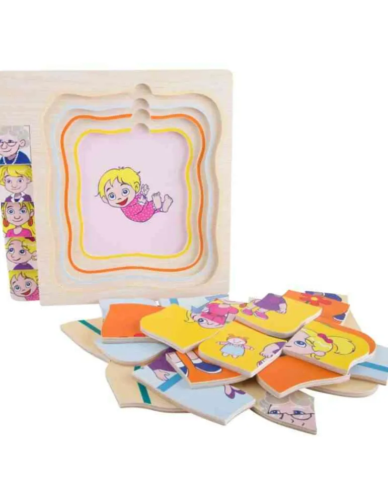 Small Foot Puzzle à étage en bois - La vie de grand mère - Cheap