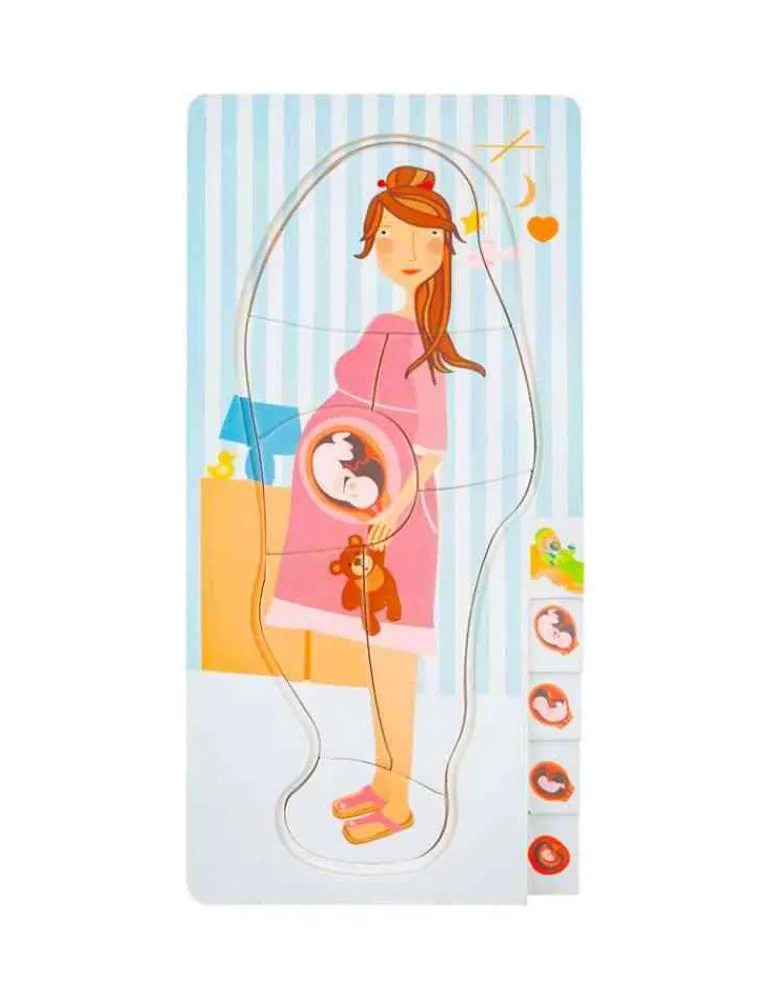Small Foot Puzzle Anatomie de la Grossesse à étage en bois - Sale