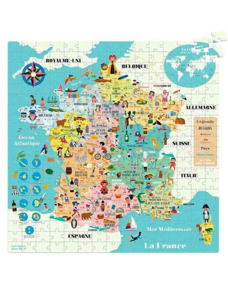 Vilac Puzzle carte de France Online