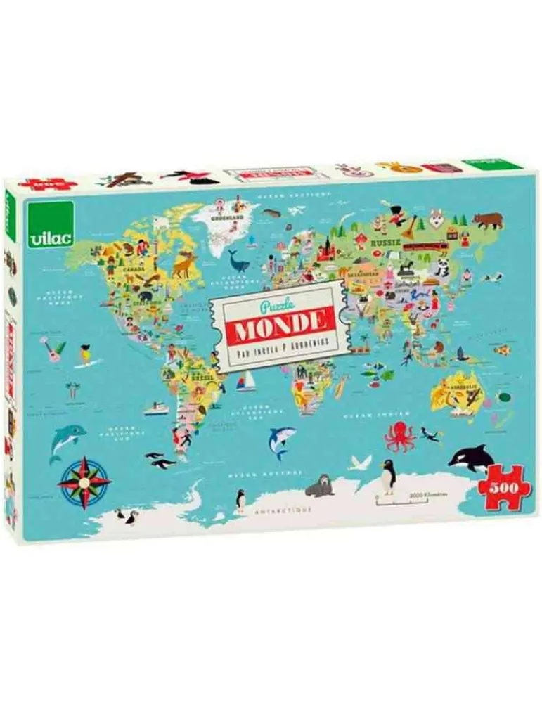Vilac Puzzle carte du monde Outlet