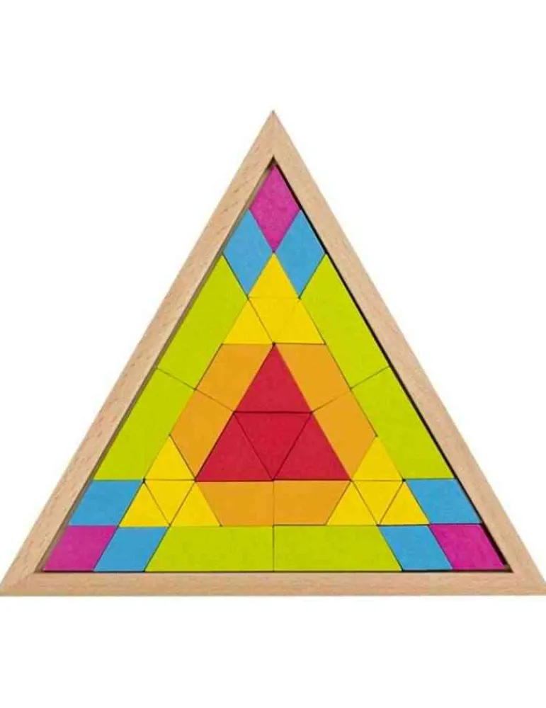 Goki Puzzle mosaïque triangle - jeu en bois - Best Sale