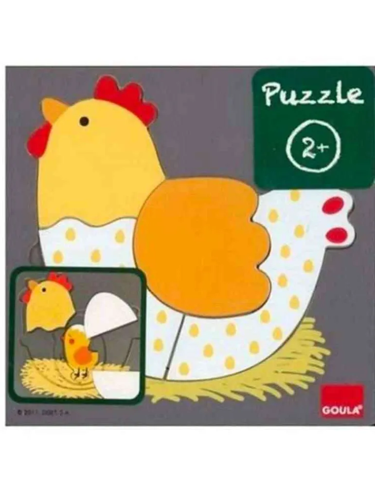 Goula Puzzle poule trois niveaux - - jeu éveil Montessori Cheap
