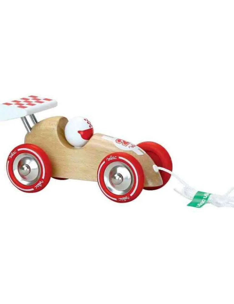 Vilac Voiture de course à trainer en bois naturel - - jouet d'éveil Cheap